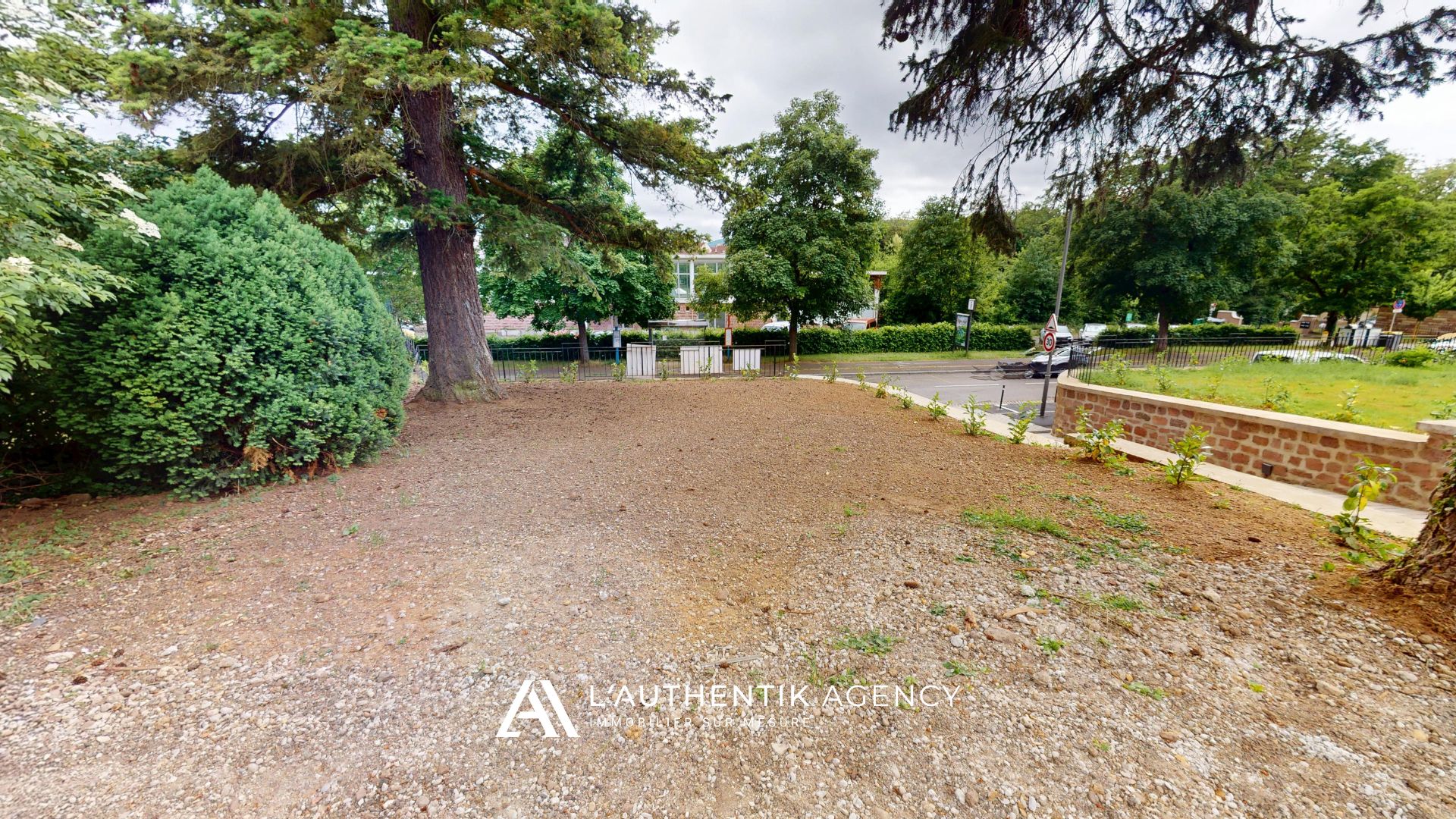 photographie du jardin depuis la maison